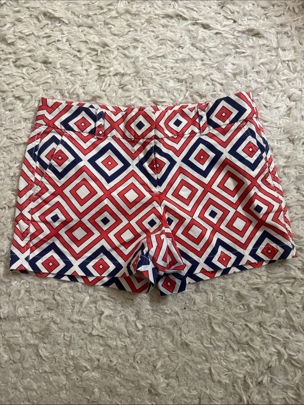 Vineyard Vines Geometric Print Women's Shorts - Red, White & Blue